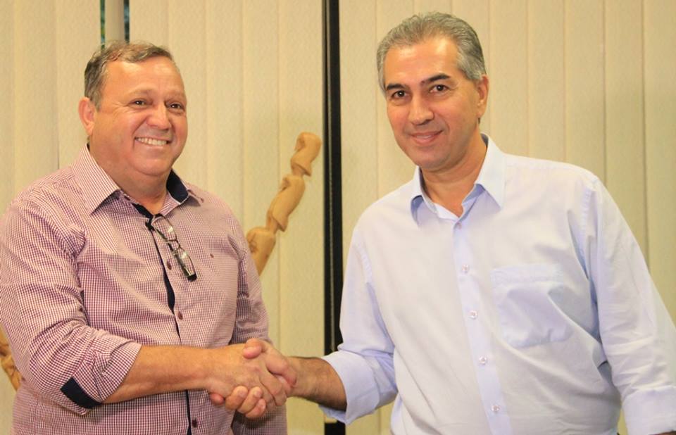 Governador do Estado, Reinaldo Azambuja, recebe o Prefeito Ricardo Fávaro