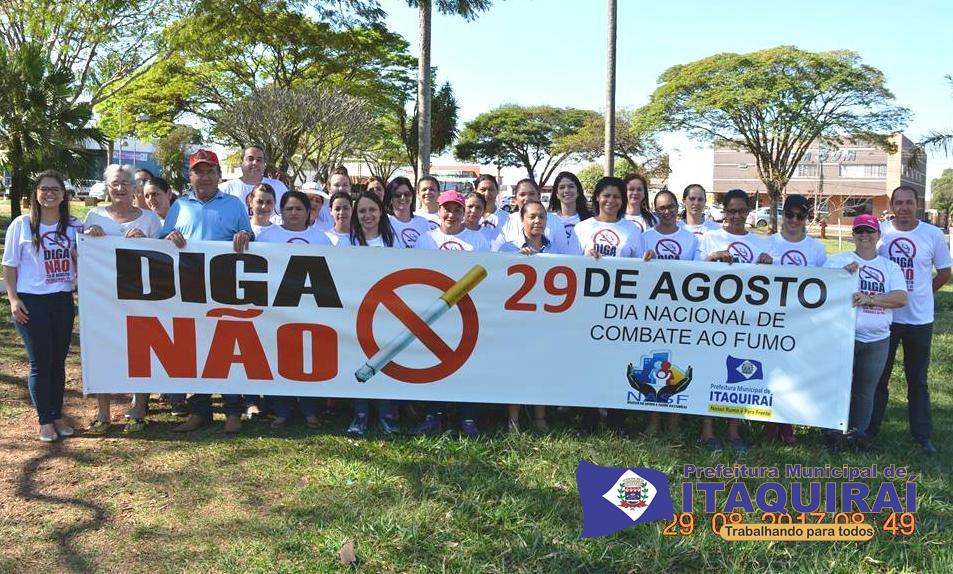 Secretaria Municipal de Saúde de Itaquiraí realiza o Dia Nacional de Combate ao Uso do Fumo