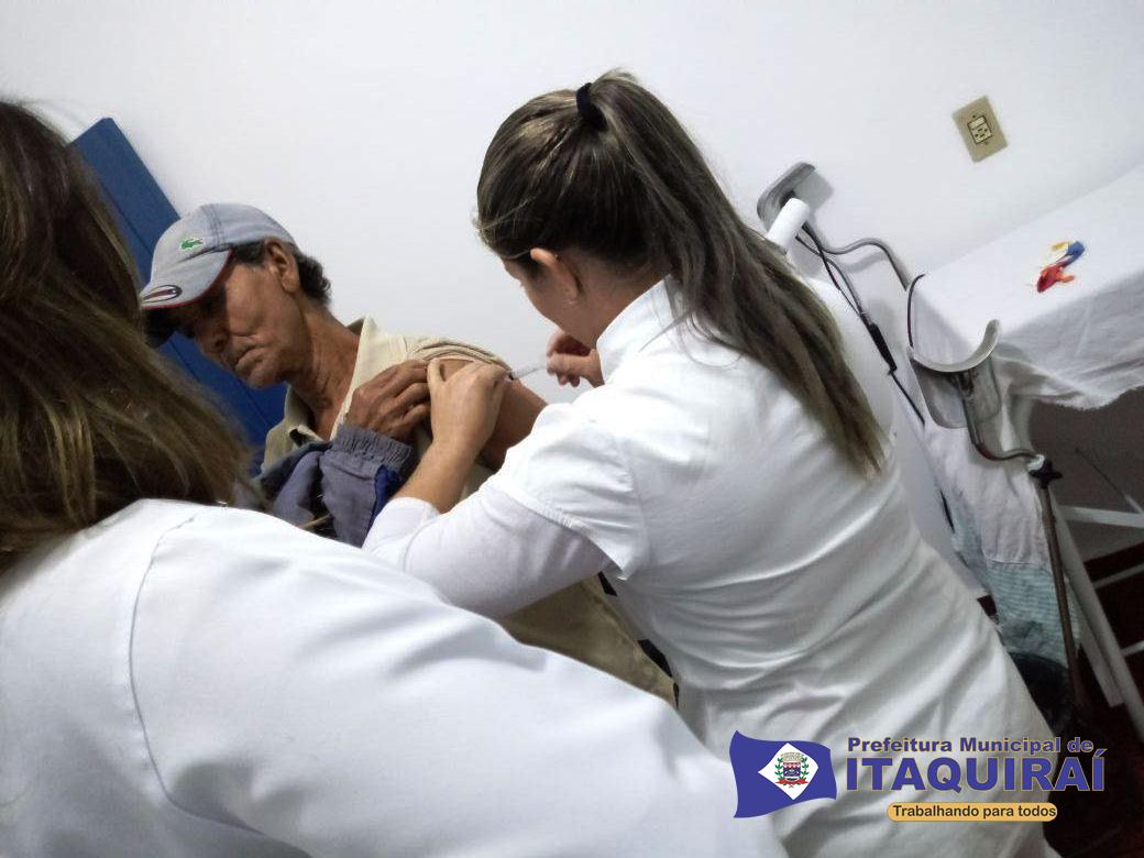 Secretaria de Saúde da Prefeitura de Itaquiraí mantém a Campanha Nacional de Vacinação contra a Gripe