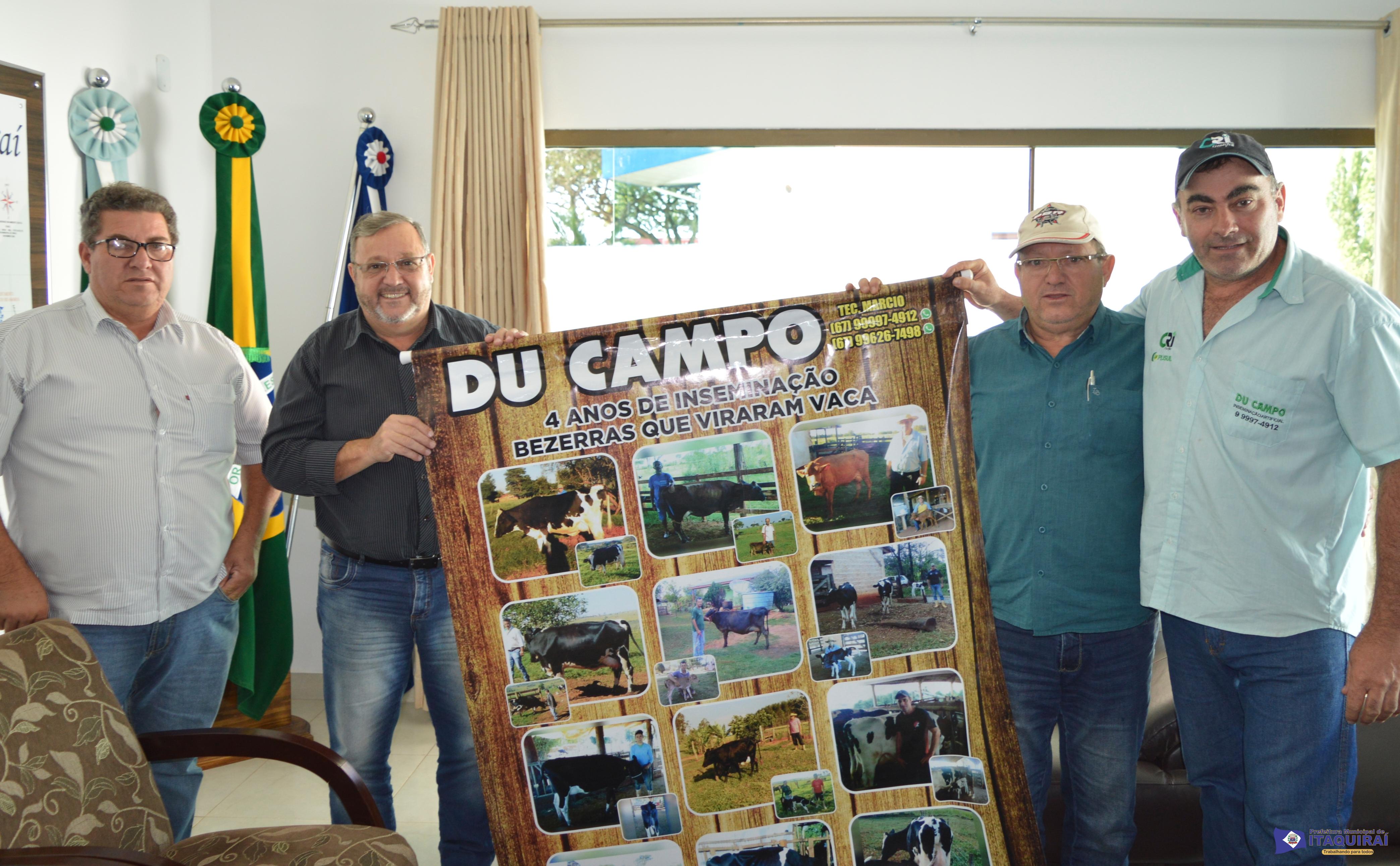 Lideranças de Itaquiraí discutem parceria com a Du Campo visando o melhoramento genético do gado