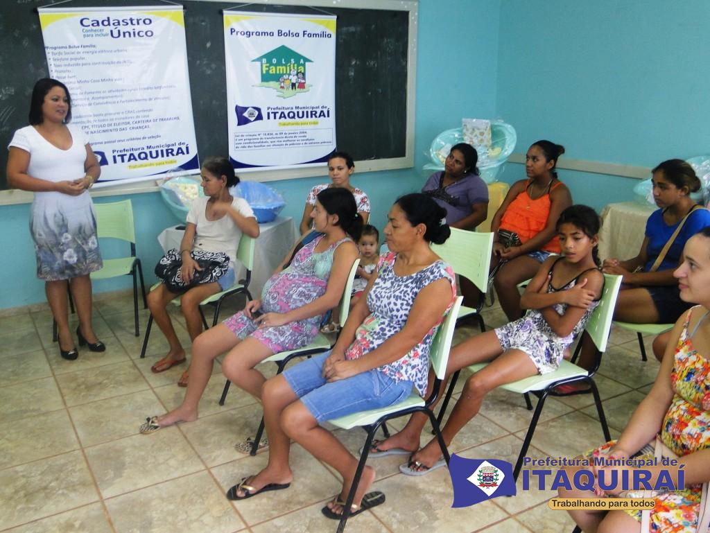 Programa de Atendimento a Gestantes de Itaquiraí realizou hoje o 3º Encontro e distribuiu kits