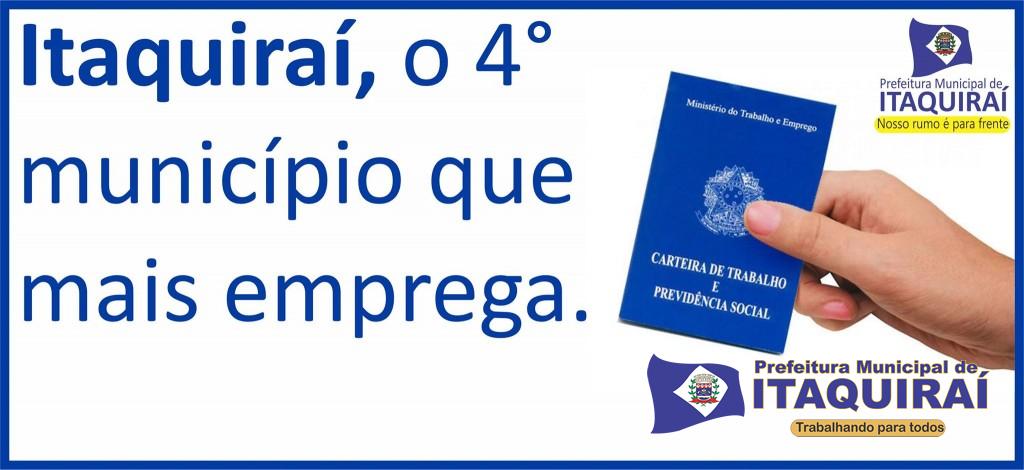 Itaquiraí fica em 4º lugar no MS na geração de empregos, em janeiro, e mais vagas estão sendo oferecidas na CT