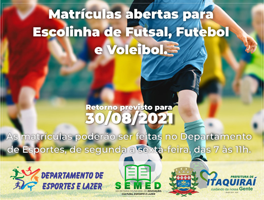 Prefeitura anuncia retorno das escolinhas de esportes
