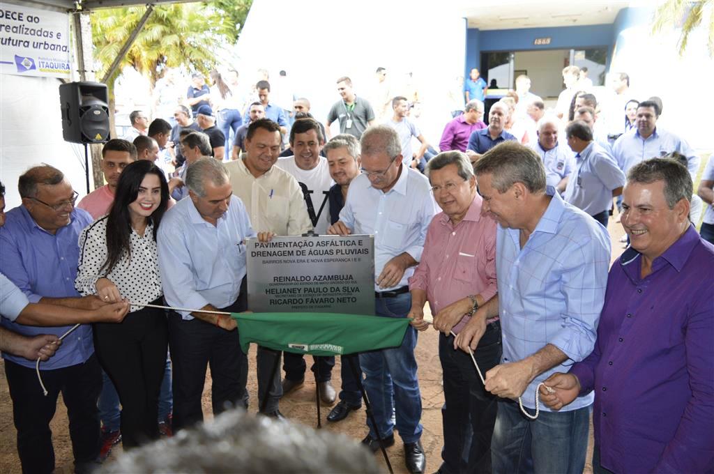 Governador Reinaldo inaugura pavimentação do N. Era e N. Esperança e lança restauração de ruas do Jardim Primavera