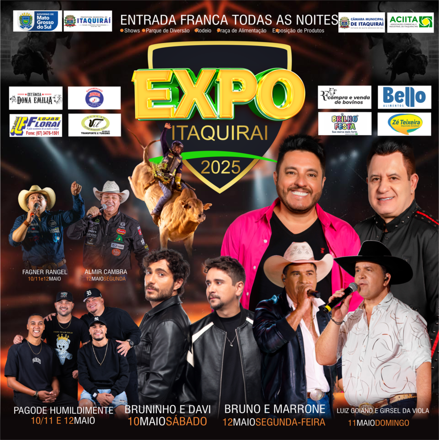 ExpoItaquiraí 2025: A Maior Festa do Conesul comemora os 45 anos de Itaquiraí