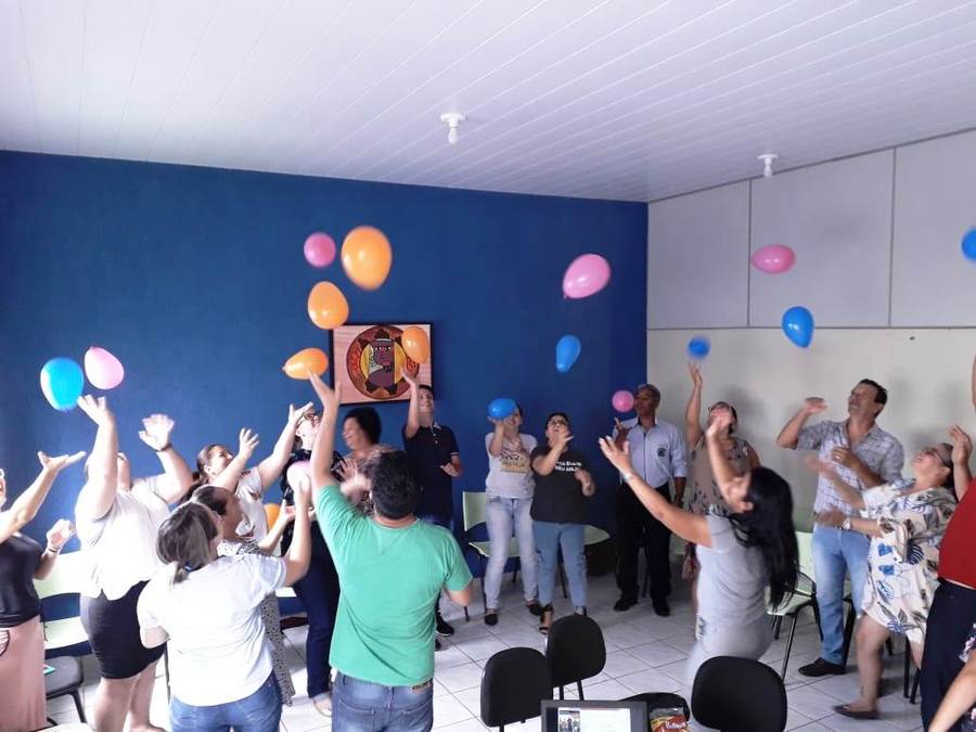 Atividade coletiva do curso de capacitação realizado aos colaboradores da Assistência Social.