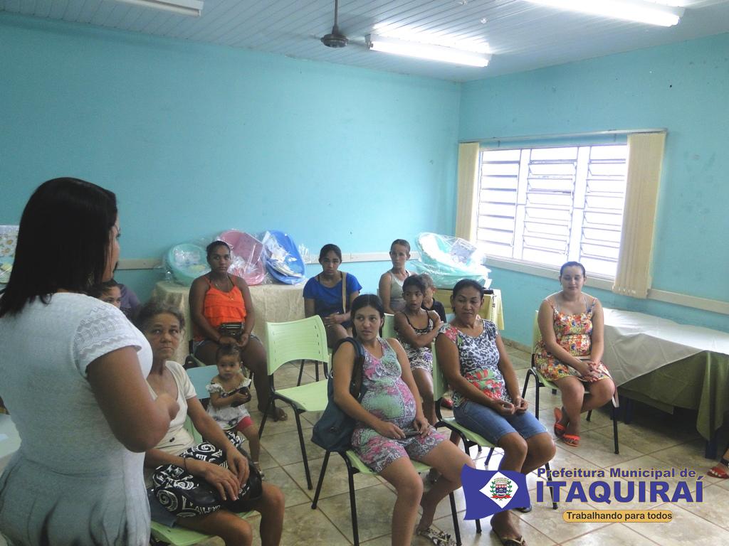 Programa de Atendimento a Gestantes de Itaquiraí realizou hoje o 3º Encontro e distribuiu kits