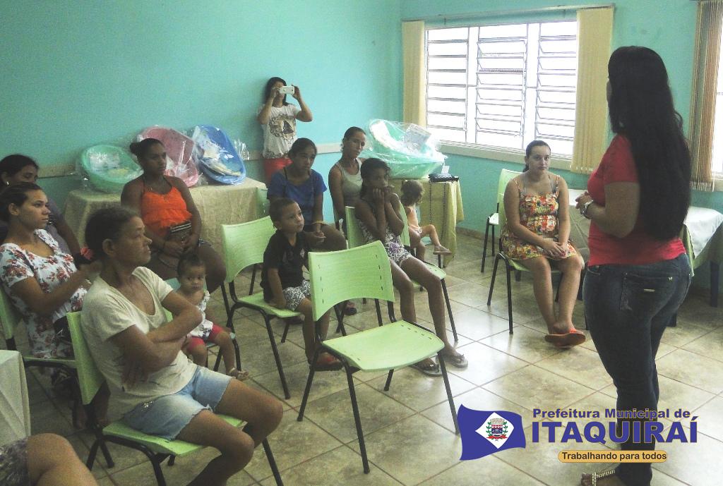 Programa de Atendimento a Gestantes de Itaquiraí realizou hoje o 3º Encontro e distribuiu kits