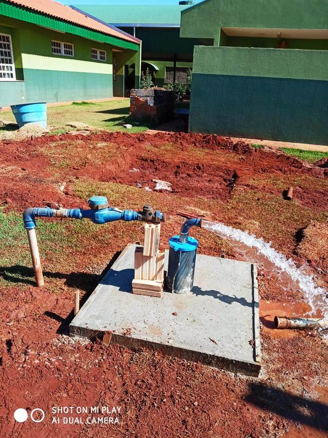 Prefeitura constrói poço artesiano em escola do assentamento Santo Antônio