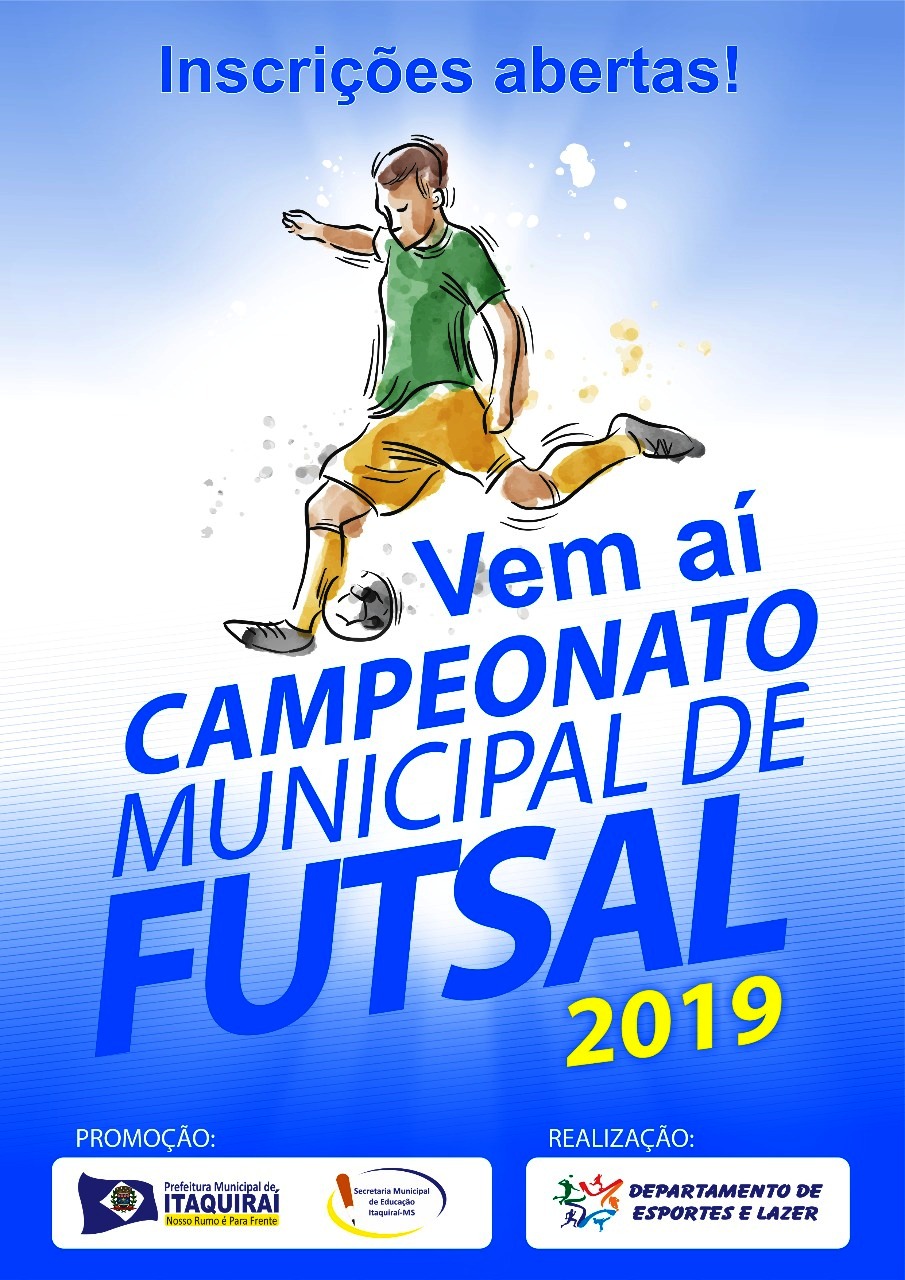 Campeonato de Futsal 2019 está com inscrições abertas no Demel de Itaquiraí