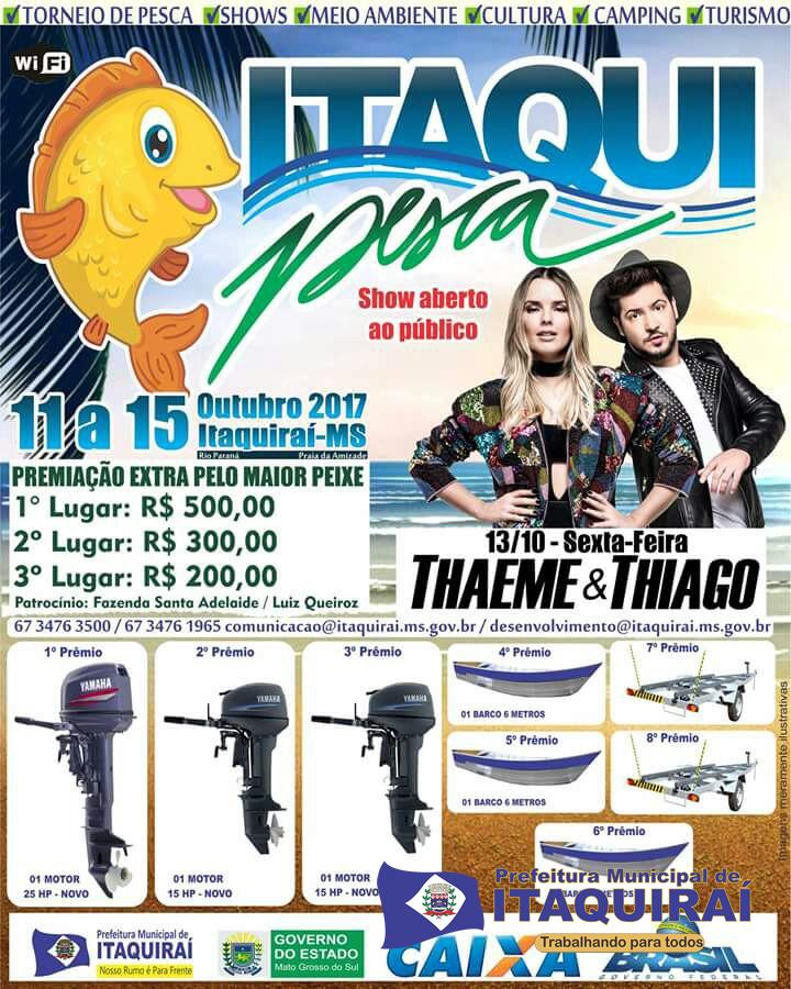 Confirmada dupla Thaeme e Thiago para mega show na Itaquipesca 2017