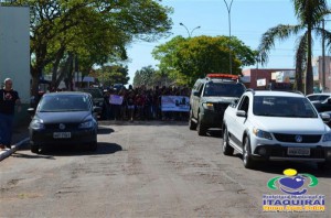 Proerd de Itaquiraí faz passeata anti drogas