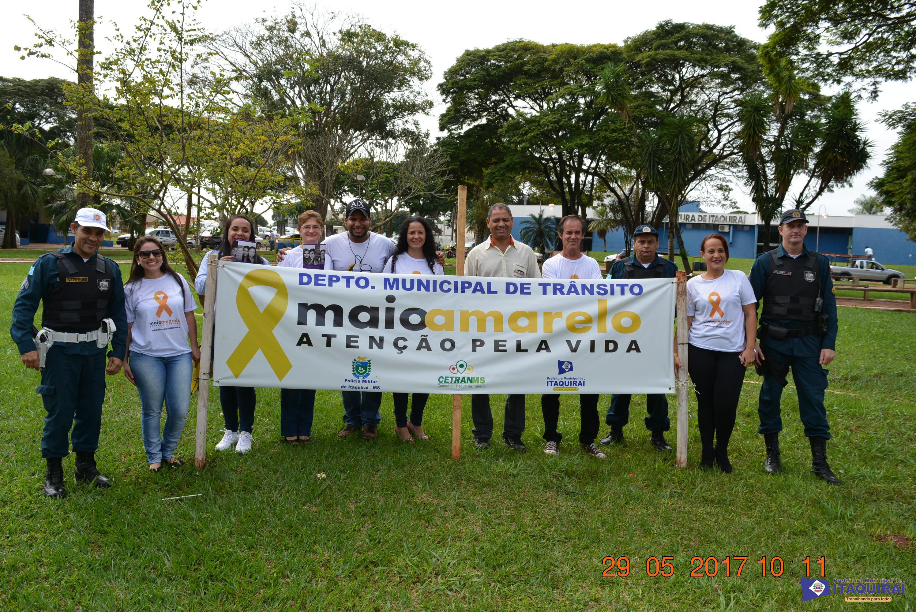 Campanha Maio Amarelo de Itaquiraí supera as expectativas do Demutran