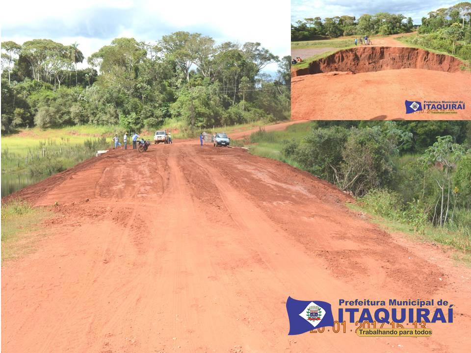 Prefeitura de Itaquiraí conclui aterro e libera tráfego no Assentamento Santa Rosa