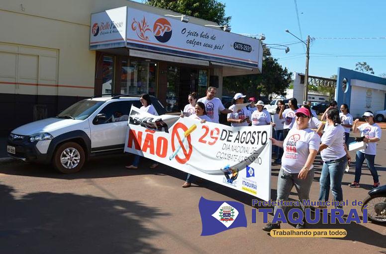 Secretaria Municipal de Saúde de Itaquiraí realiza o Dia Nacional de Combate ao Uso do Fumo