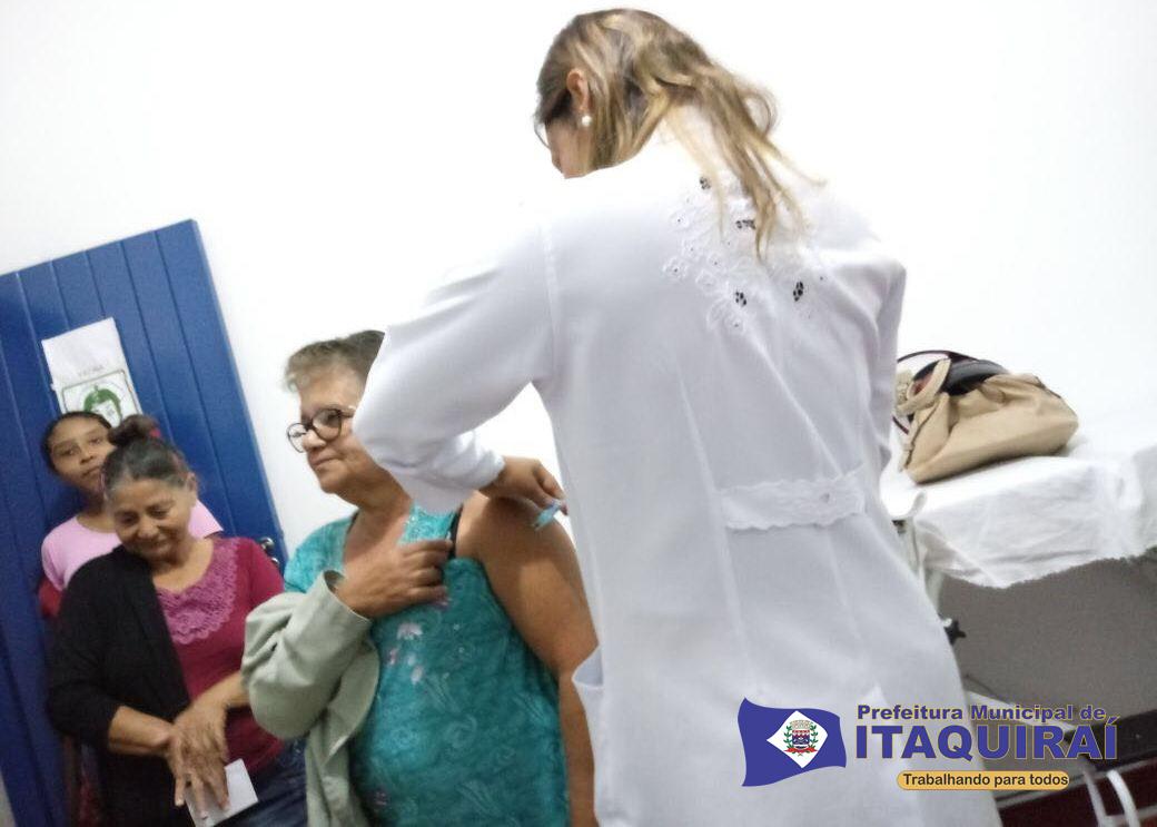 Secretaria de Saúde da Prefeitura de Itaquiraí mantém a Campanha Nacional de Vacinação contra a Gripe